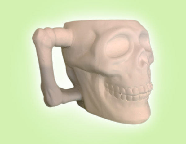 Keramik zuhausemalen.de | Totenkopf Becher <span style="font-size: 10px">(Farbgröße M)</span> Herbst&Halloween